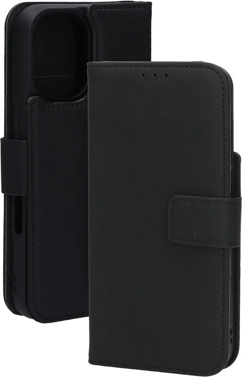 Mobiparts MP-127225 iPhone 16 Hoesje - Wallet 2-in-1 - Zwart