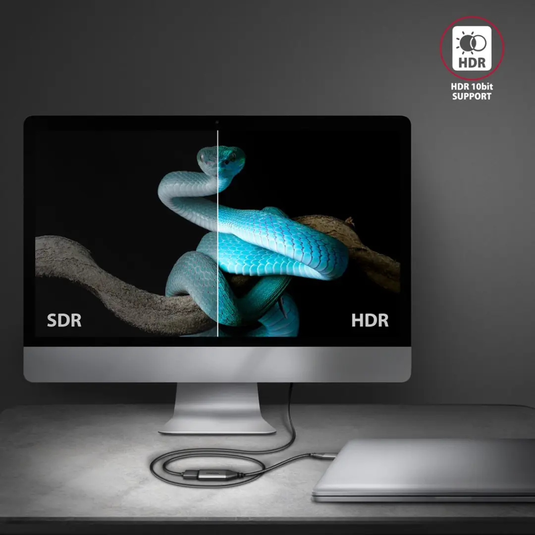 Axagon USB-C naar HDMI Adapter RVC-HI2M - 4K UHD - Zwart