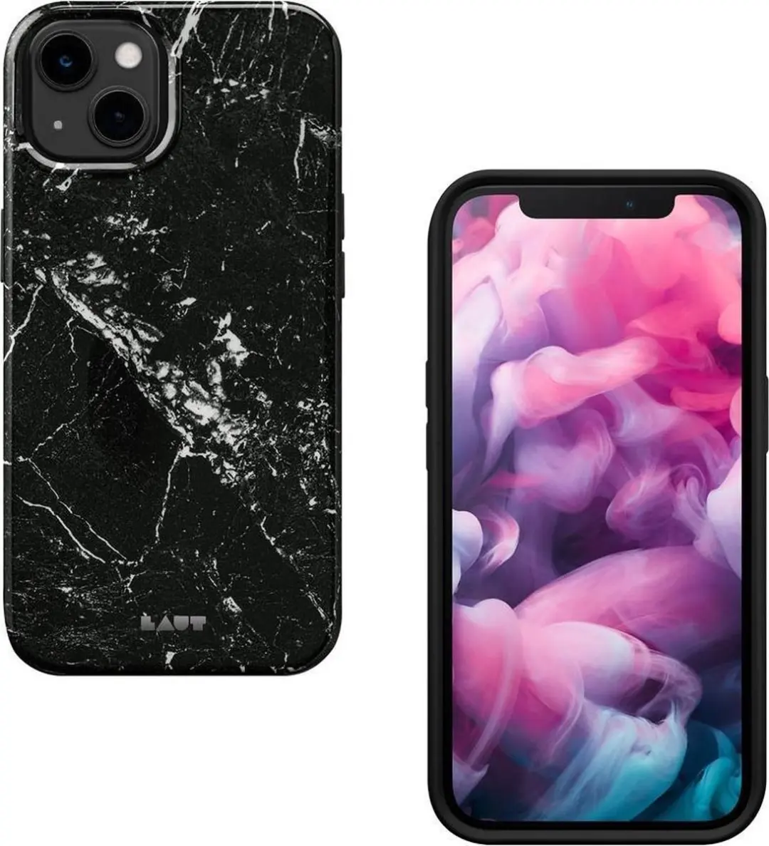 Laut Huex Elements Marble Hoesje iPhone 13 - Zwart