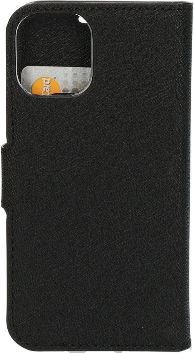 Mobiparts MP-108525 iPhone 12 Mini Hoesje - Portemonnee - 3 Opbergvakken - Zwart