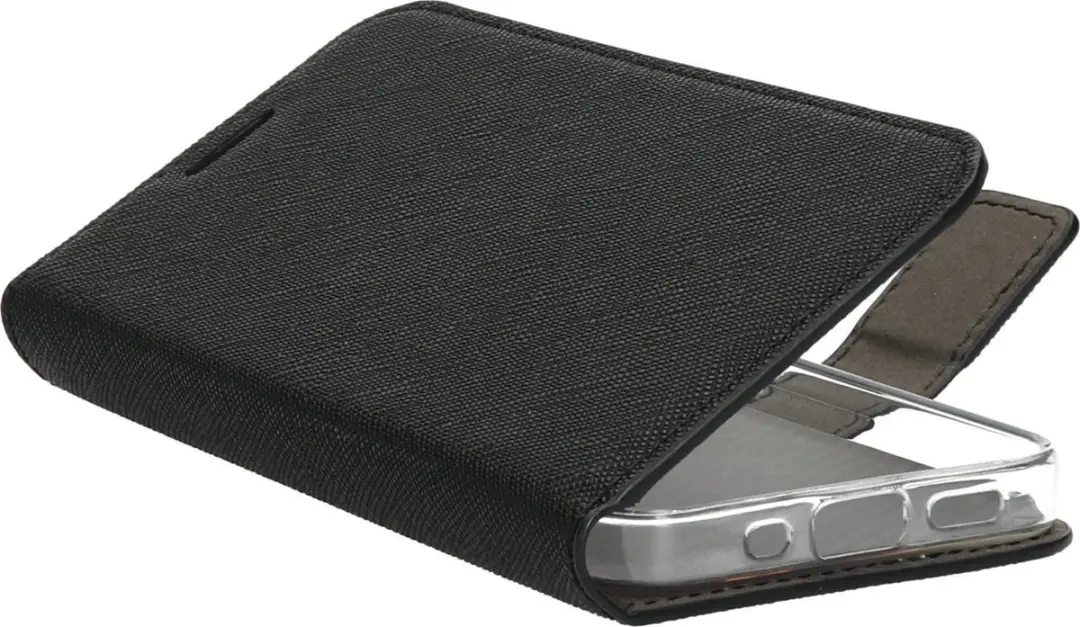 Mobiparts MP-108525 iPhone 12 Mini Hoesje - Portemonnee - 3 Opbergvakken - Zwart
