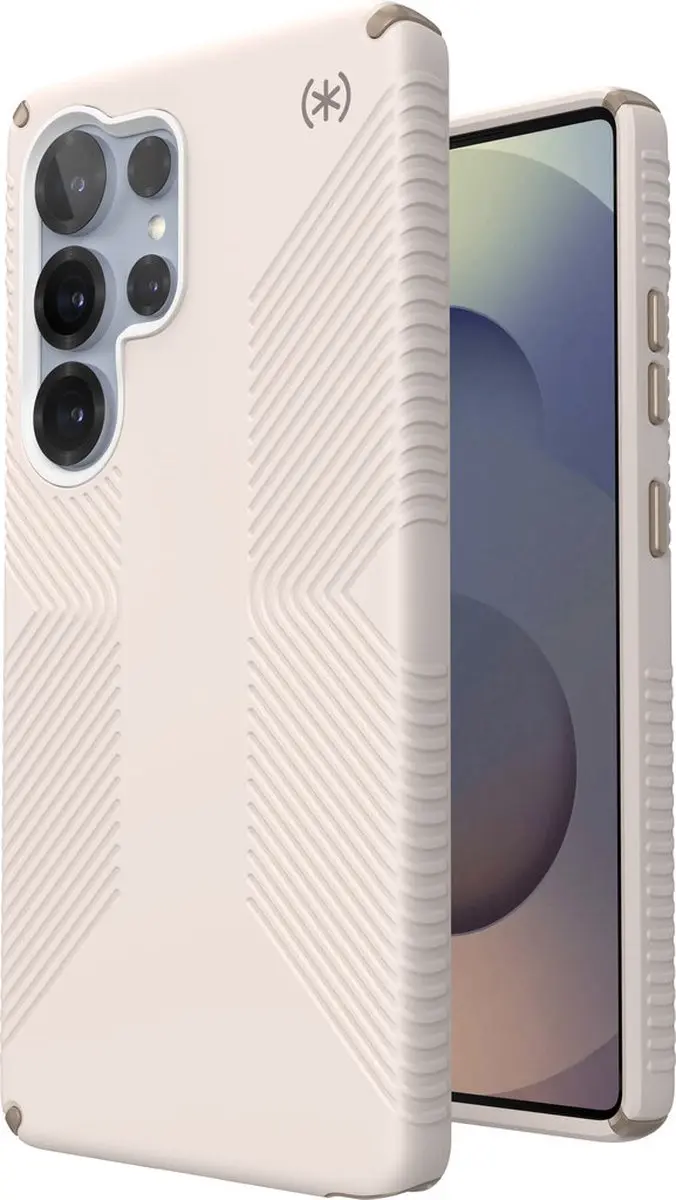 Speck Presidio2 Grip 150894-3214 Hoesje - Samsung Galaxy S25 Ultra - Beige/Wit