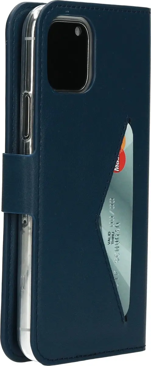 Mobiparts MP-97329 Wallethoesje iPhone 11 Pro - Eco Leer - Blauw - afbeelding 6 van 6