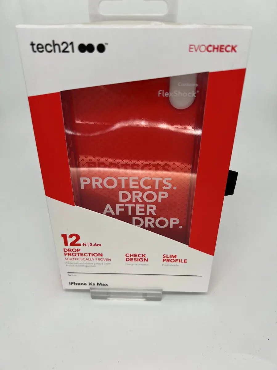 Tech21 EvoCheck Flex Shock iPhone Xs Max - Rode Hoes