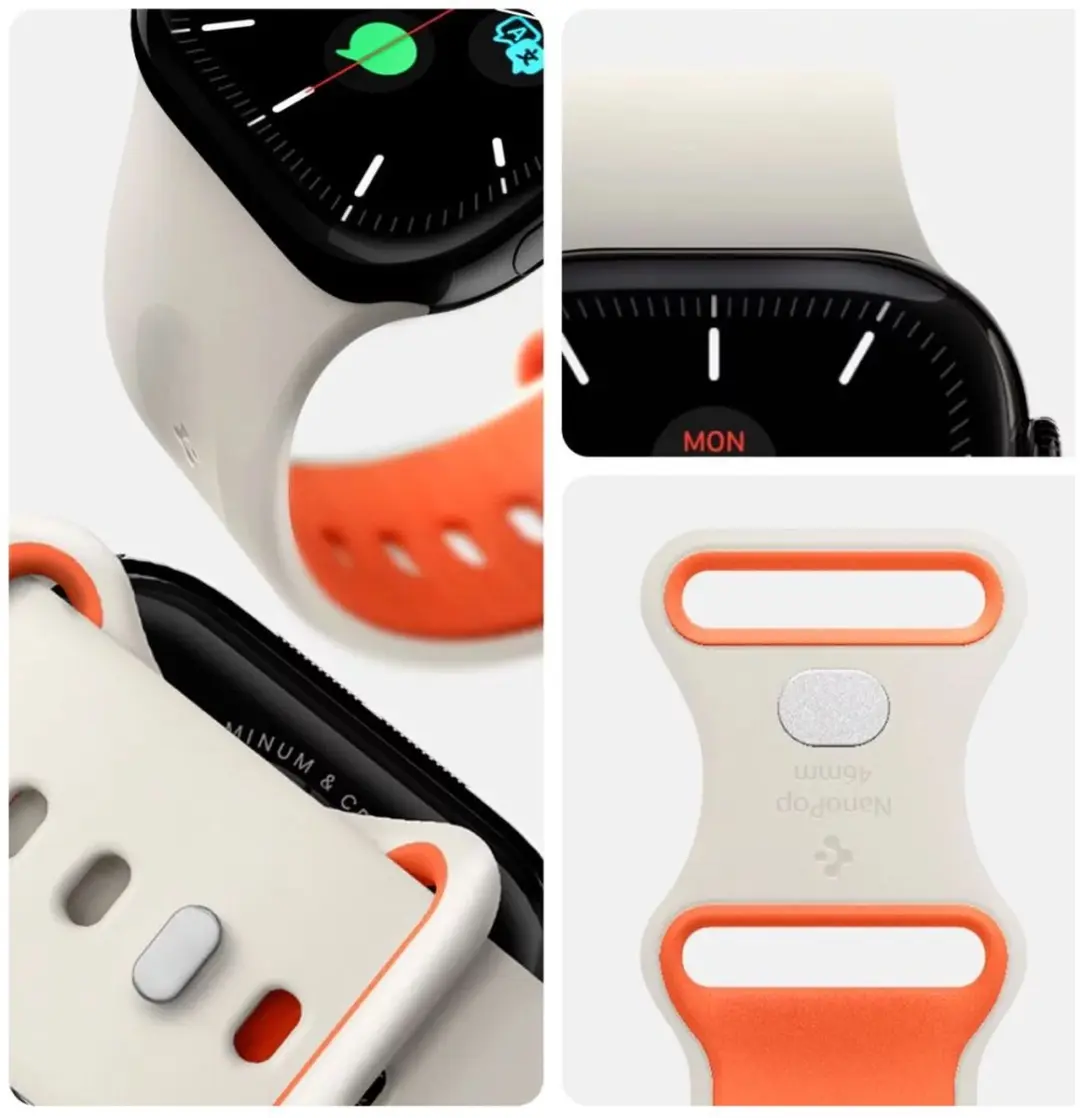 Spigen Nano Pop Bandje Apple Watch 45/41/44/42mm - Oranje Beige