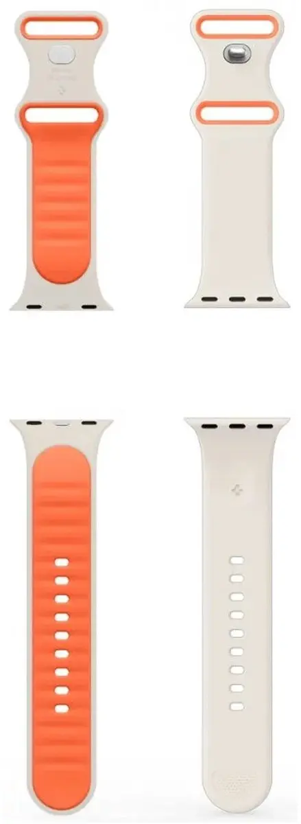 Spigen Nano Pop Bandje Apple Watch 45/41/44/42mm - Oranje Beige - afbeelding 6 van 6