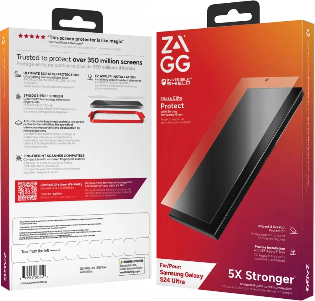 ZAGG InvisibleShield Glass Elite S24 Ultra - Screen Protector - afbeelding 3 van 6