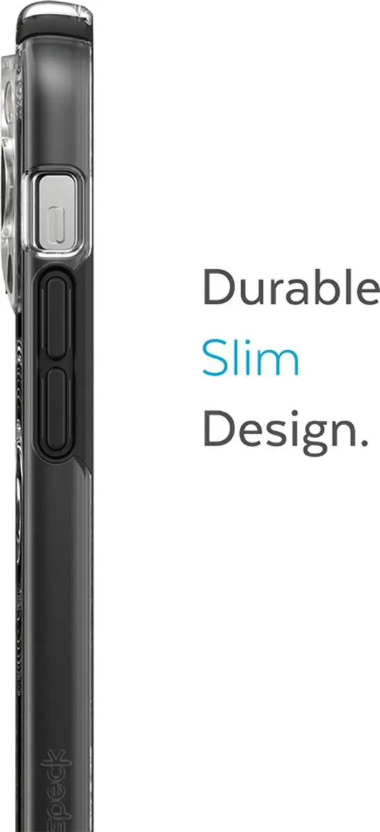 Speck Presidio Perfect Clear Hoesje iPhone 14 Pro Max - Zwart Transparant