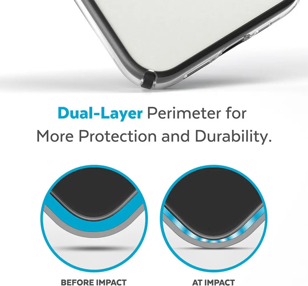 Speck Presidio Perfect Clear Hoesje iPhone 14 Pro Max - Zwart Transparant