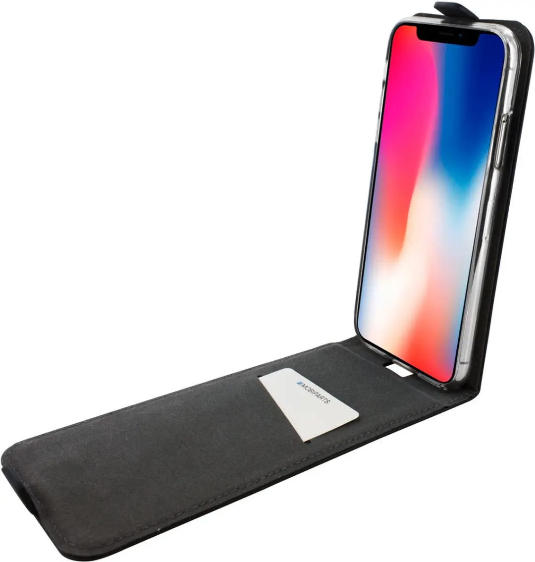 Mobiparts Premium Flip TPU Hoes iPhone X/Xs - MP-63197 - Zwart