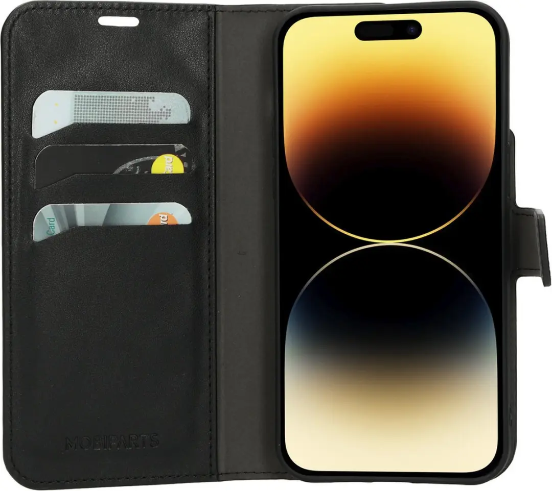 Mobiparts MP-122614 Hoesje iPhone 14 Pro Max - Wallet - Zwart