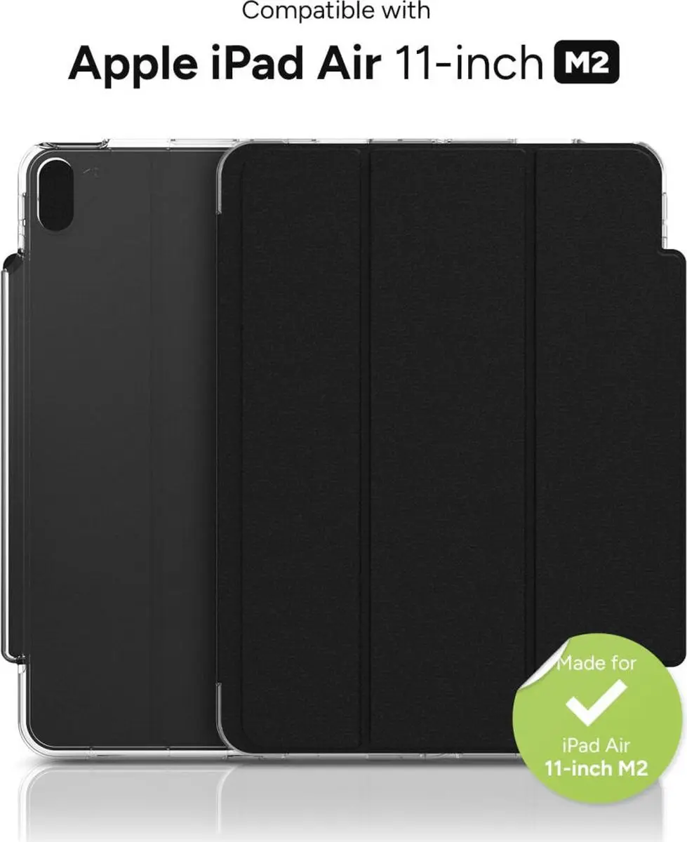 ZAGG Crystal Palace Folio 702314333 - iPad Air 11 2024 - Transparant/Zwart - afbeelding 6 van 6