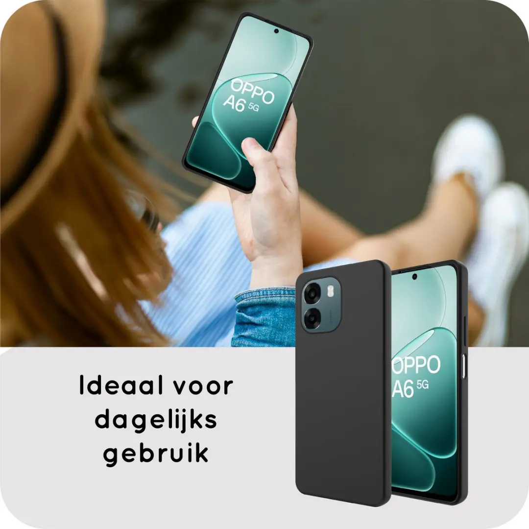 Just in Case Hoesje Oppo A6/A6s Siliconen - Zwart