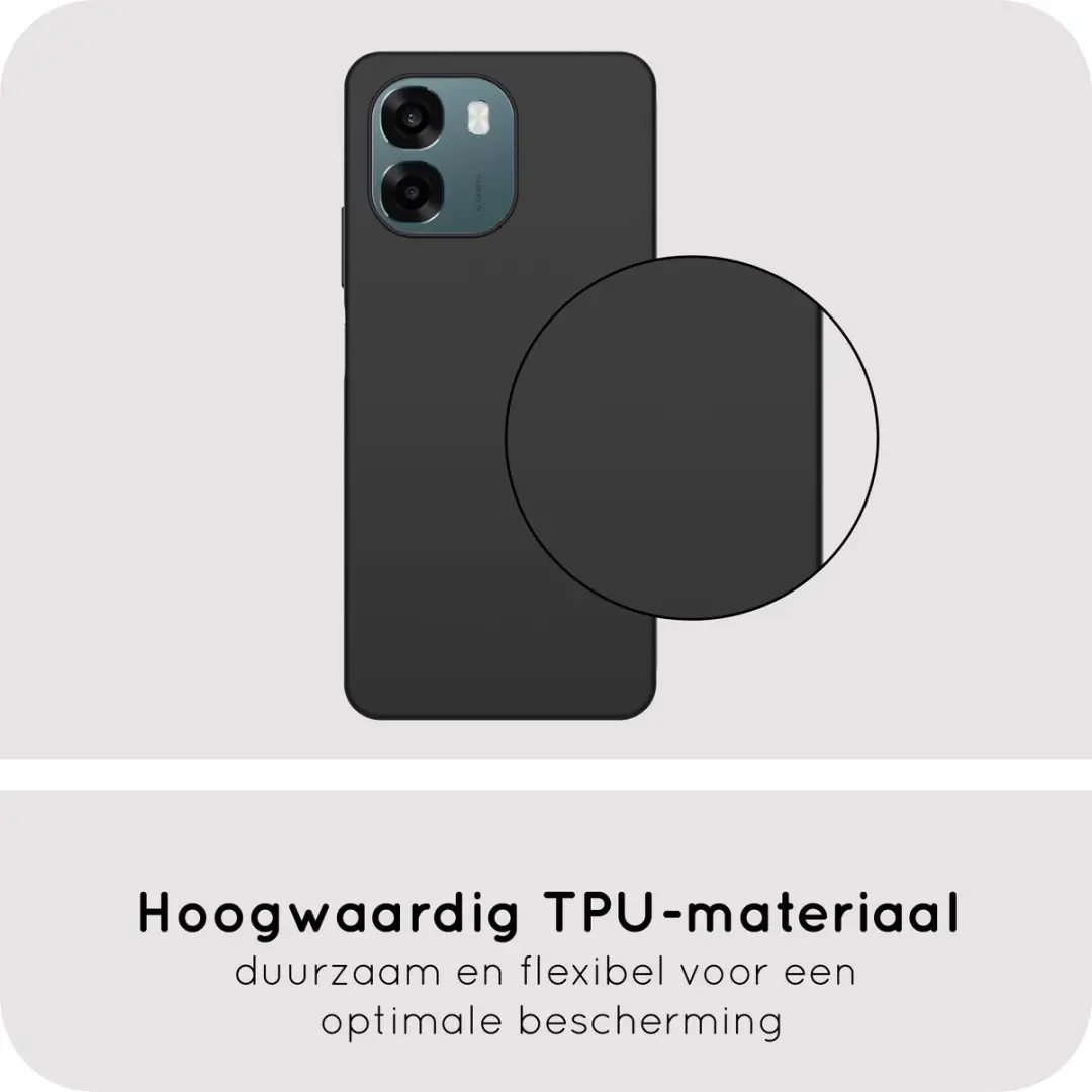 Just in Case Hoesje Oppo A6/A6s Siliconen - Zwart - afbeelding 6 van 6