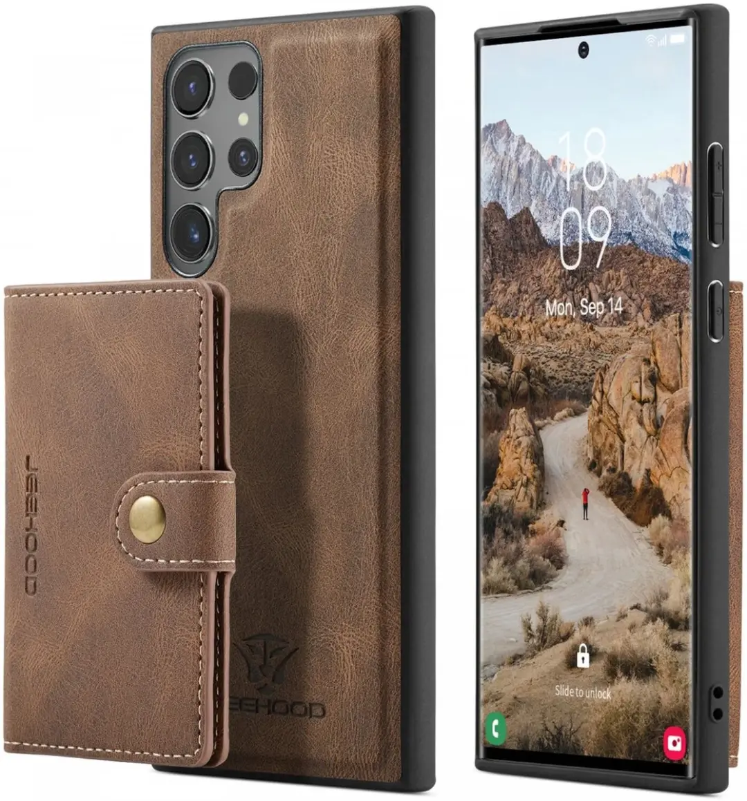 Caseme JH-01 Hoesje Samsung Galaxy S24 Ultra - Bruin