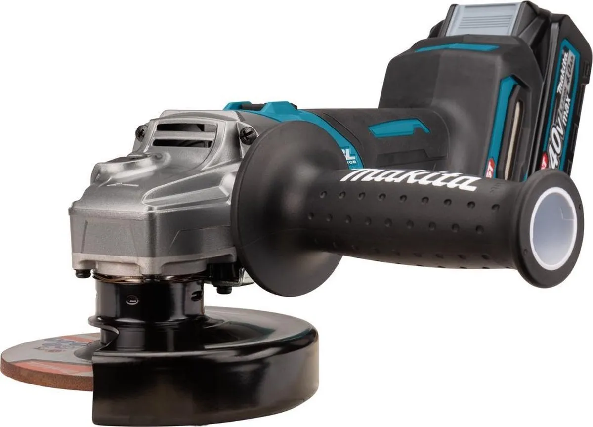 Makita GA005GM201 40V Haakse Slijper - 125mm - 2x 4.0Ah