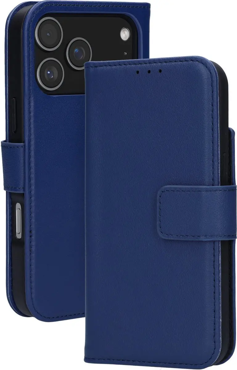 Mobiparts MP-130621 Hoesje iPhone 17 Pro Max - Blauw Leder - 3 Pasjes