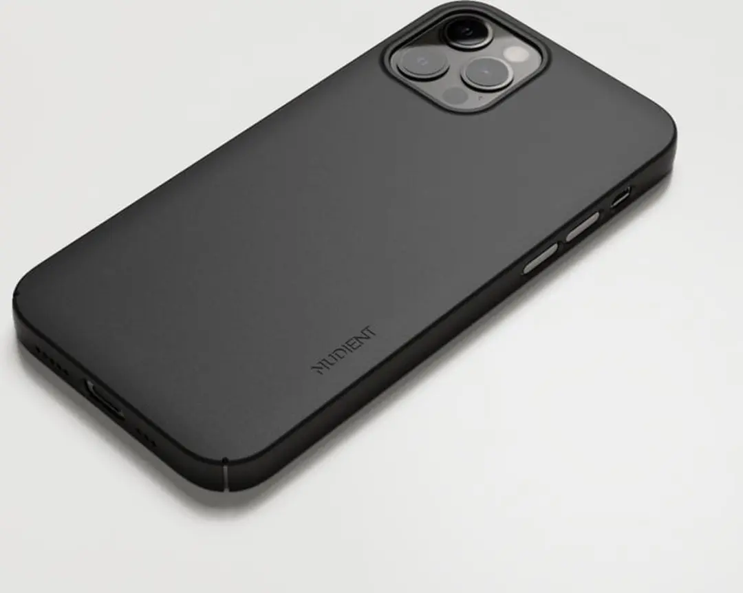 Nudient Thin Case V3 Magnet iPhone 12/Pro Hoesje - Zwart