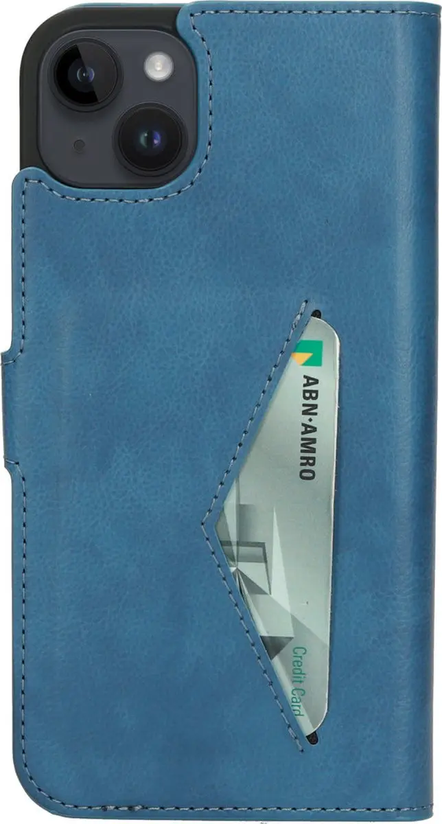 Mobiparts MP-122624 Wallethoesje iPhone 14 Plus - Eco Leer - Blauw - afbeelding 6 van 6