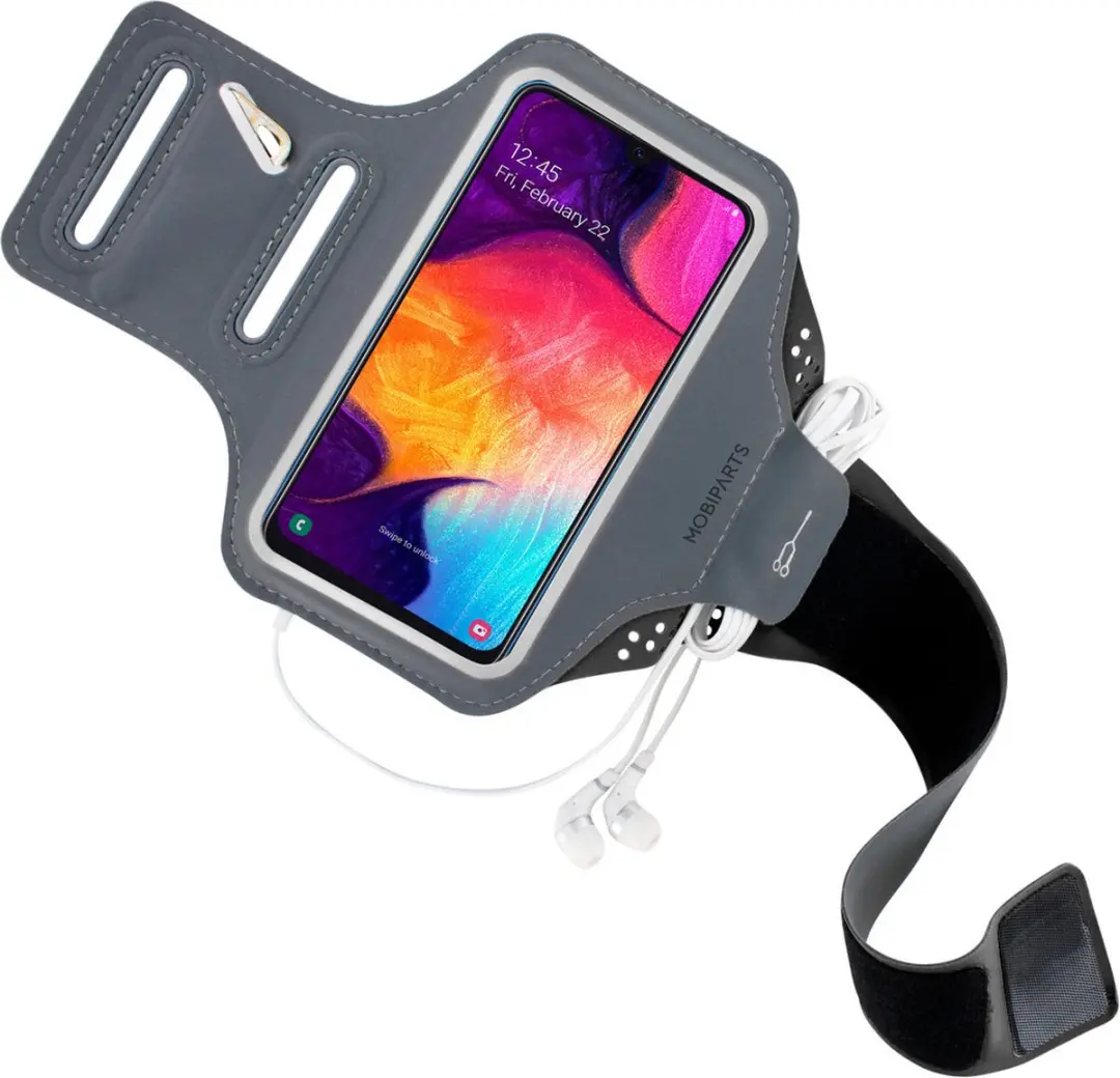 Mobiparts Hardloop Sportarmband MP-96602 - Samsung Galaxy A50 - 5 Pasjes - Zwart - afbeelding 6 van 6