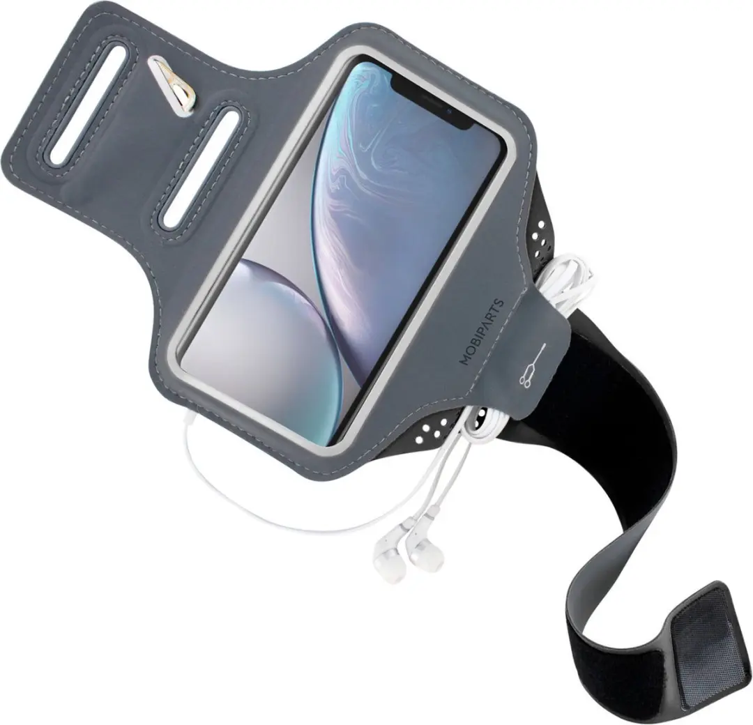 Mobiparts Hardlooparmband iPhone XR MP-84021 - Zwart