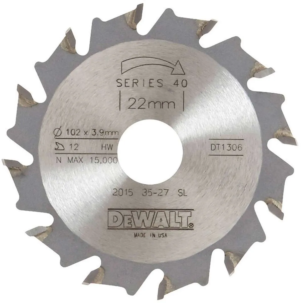 DeWalt DT1306 Blad Lamineerfreesmachine 12 Tanden