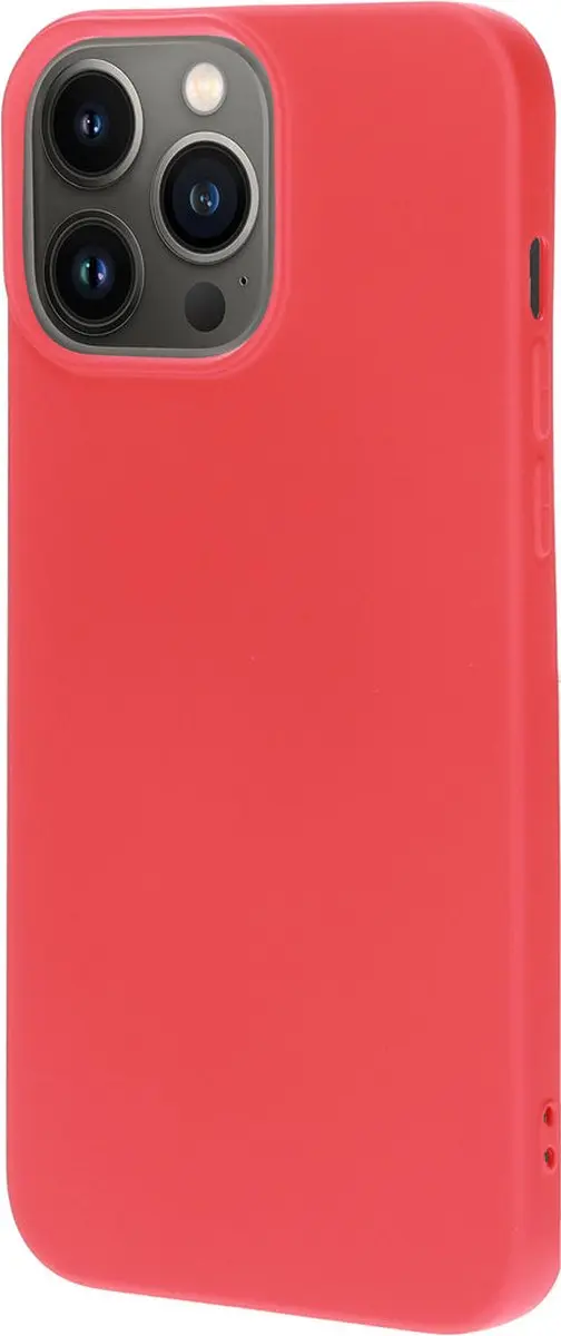 Mobiparts Hoesje iPhone 13 Pro Max Siliconen - Rood MP-118591