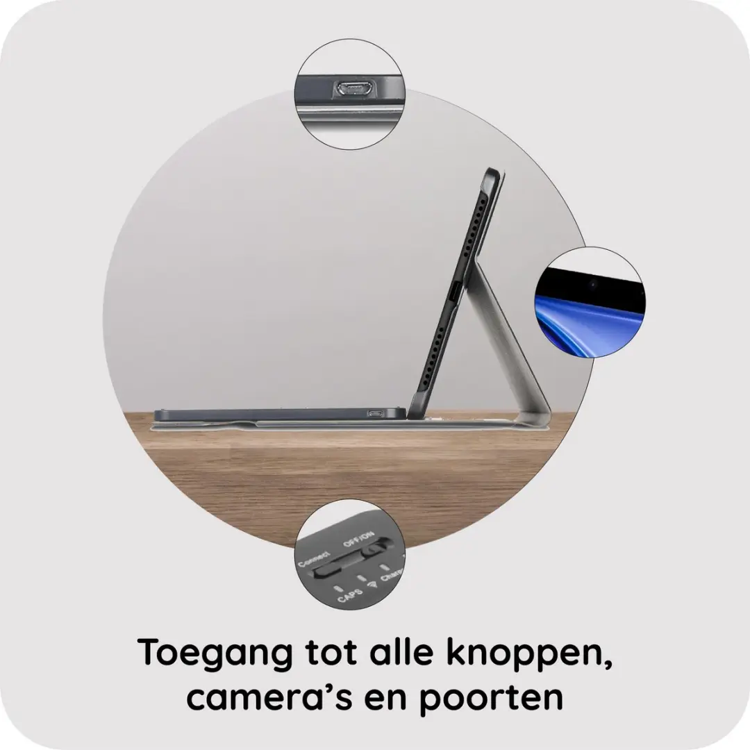 Just in Case 8450883 Tablethoes met Toetsenbord - iPad Air 11" - Zwart