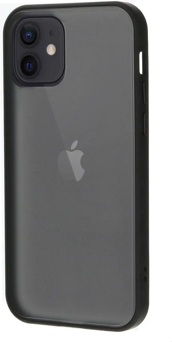 Mobiparts MP-108510 Hoesje iPhone 12/12 Pro - Hardcover - Zwart/Grijs