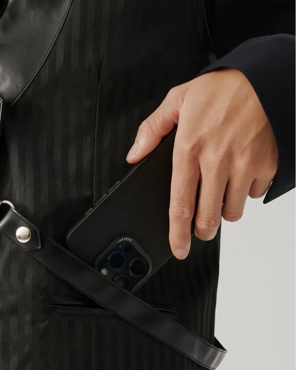 Nudient Thin Precise Case iPhone 15 Pro V3 Ink - Zwart