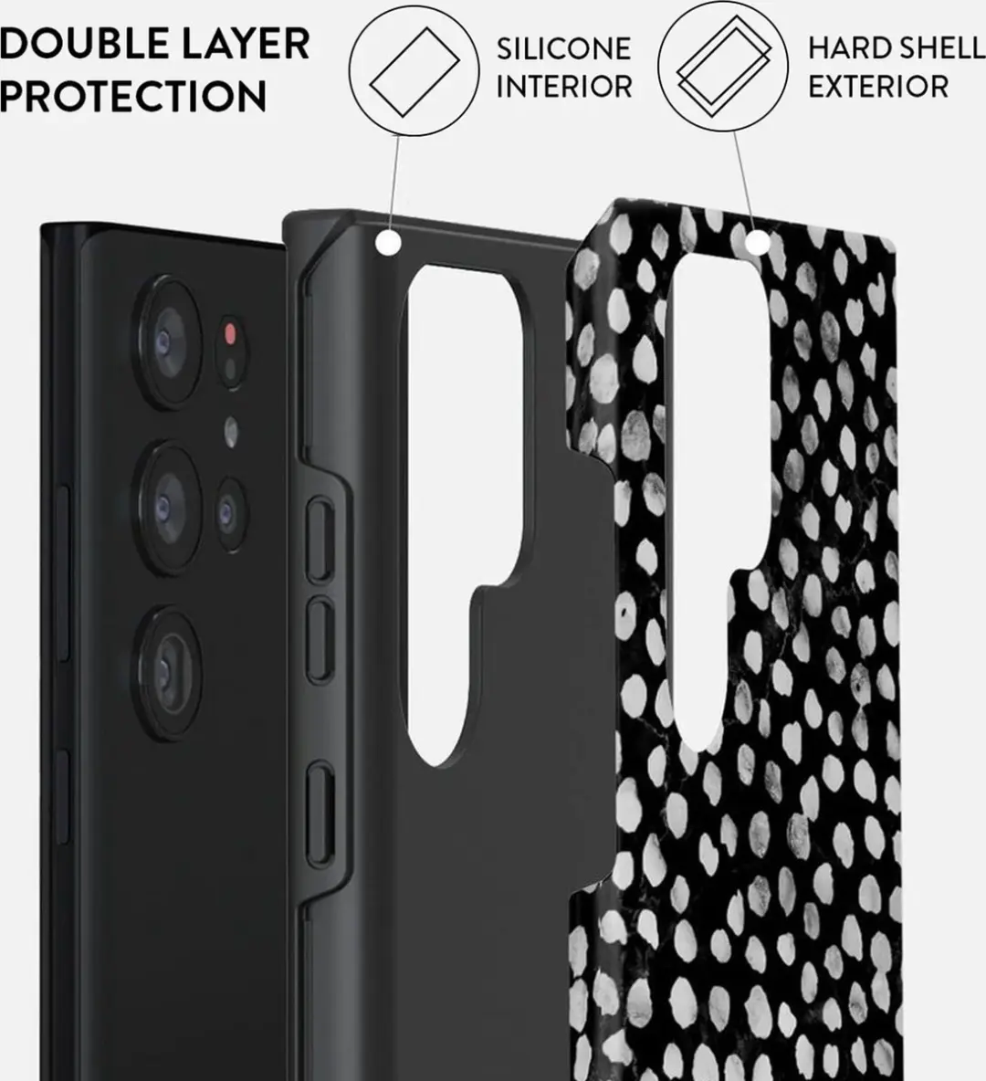 Burga Tough Case Samsung Galaxy S23 Ultra - Night Sky - Zwart