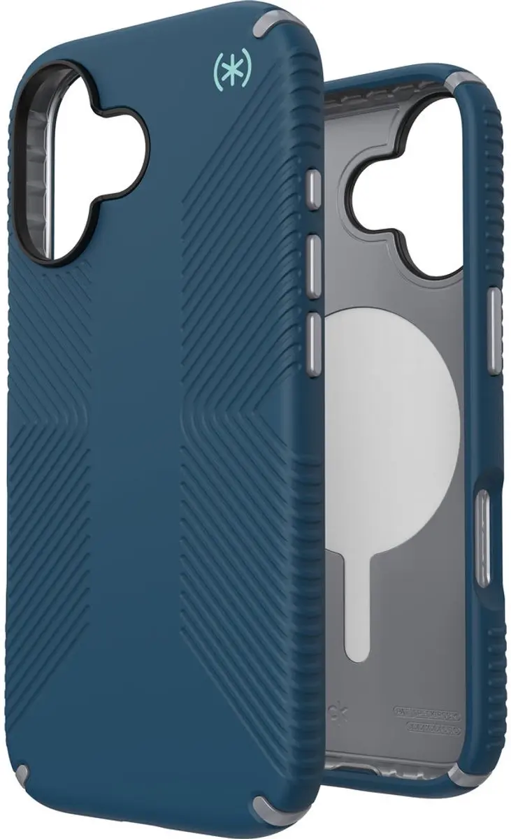 Speck Presidio2 Grip iPhone 17 Hoesje - Blauw - 4m Valbestendig