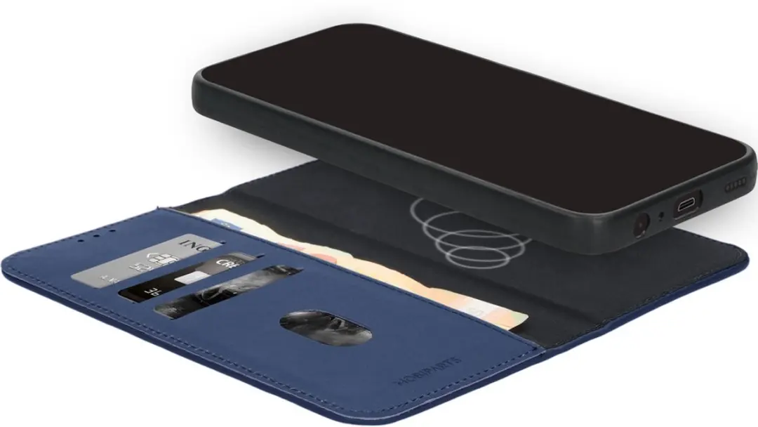 Mobiparts MP-130622 Hoesje iPhone 17 Pro - Wallet 2-in-1 - MagSafe - Echt Leder - Blauw