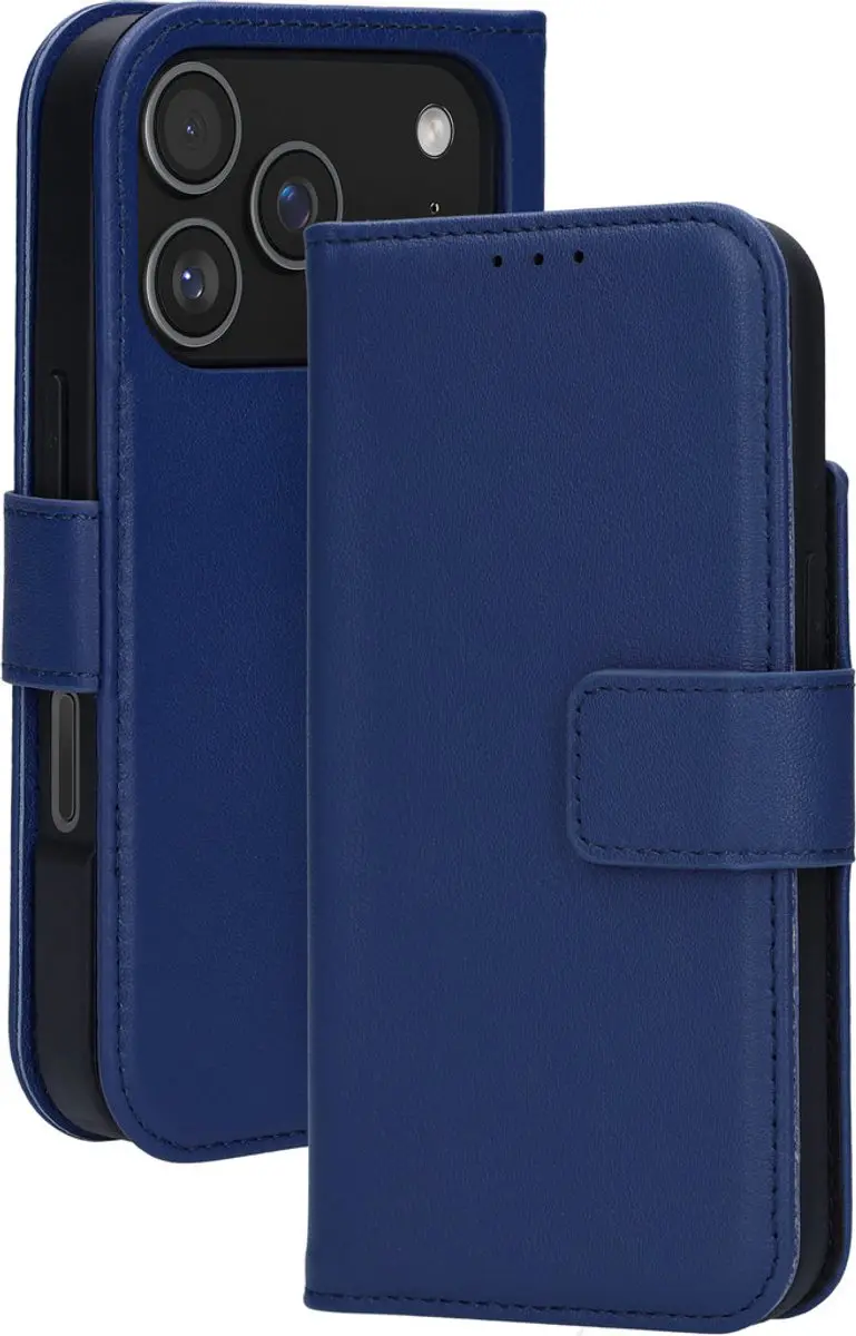 Mobiparts MP-130622 Hoesje iPhone 17 Pro - Wallet 2-in-1 - MagSafe - Echt Leder - Blauw