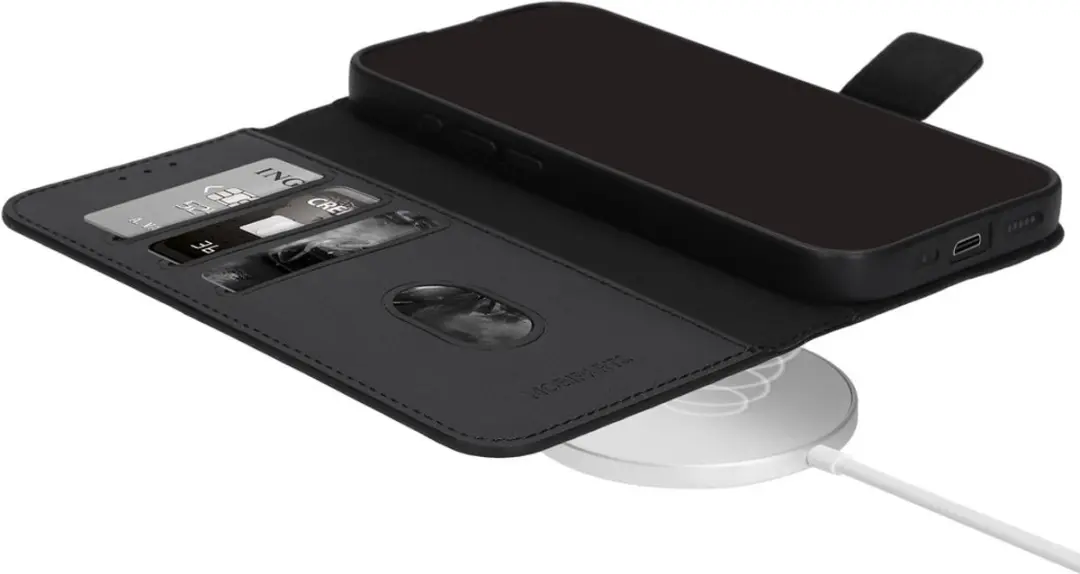Mobiparts MP-128829 Wallethoesje iPhone 16/17 - Eco Leer - Zwart