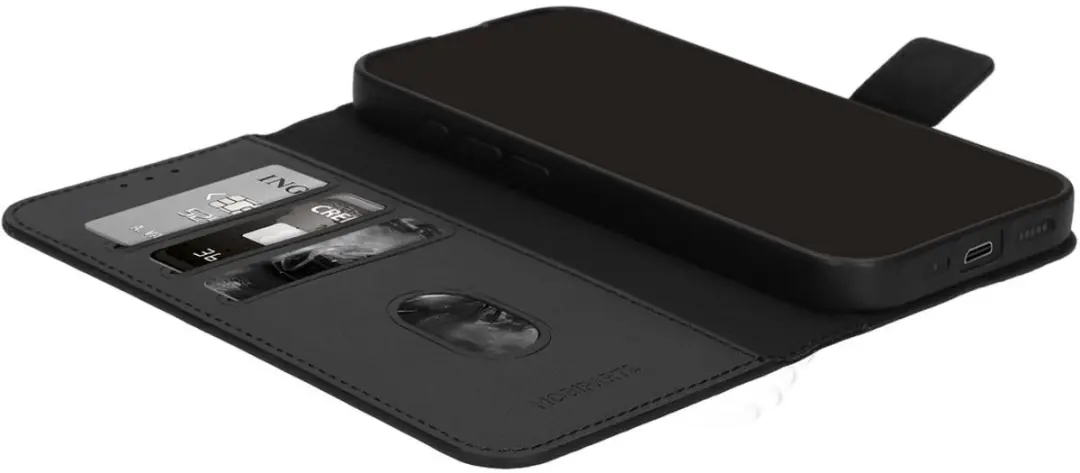 Mobiparts MP-128829 Wallethoesje iPhone 16/17 - Eco Leer - Zwart