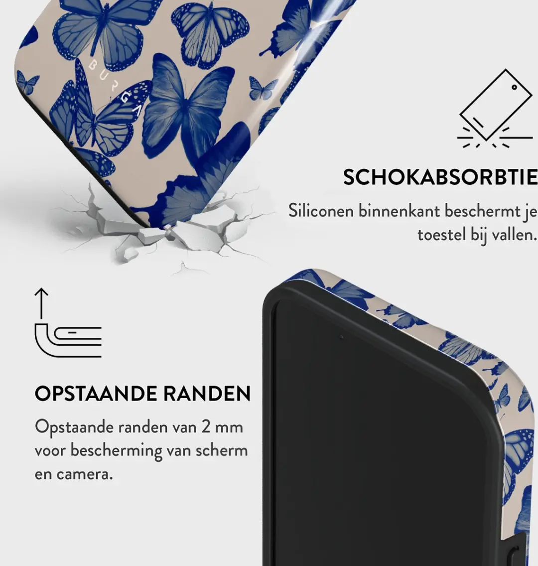Burga Telefoonhoesje iPhone 13 Butterfly Effect - Schokbestendig