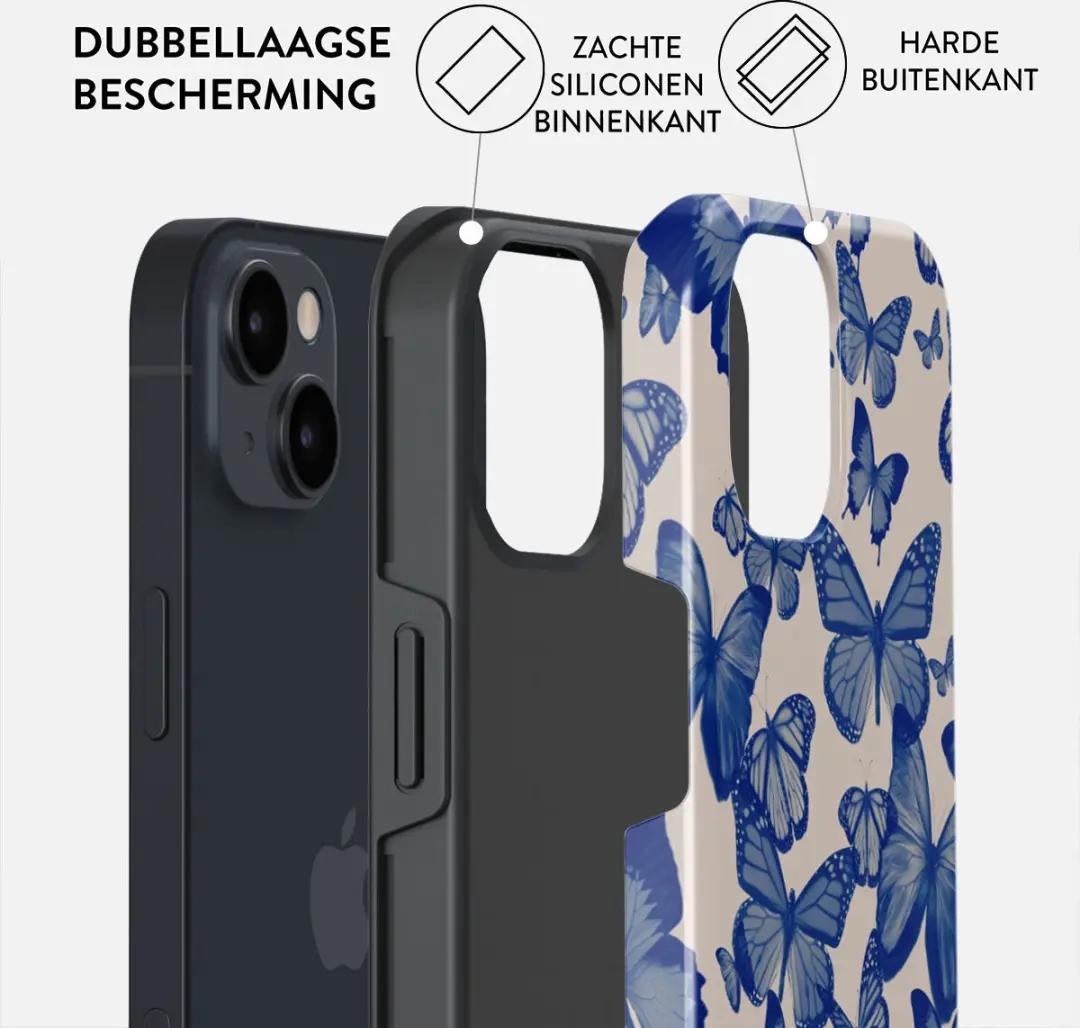 Burga Telefoonhoesje iPhone 13 Butterfly Effect - Schokbestendig