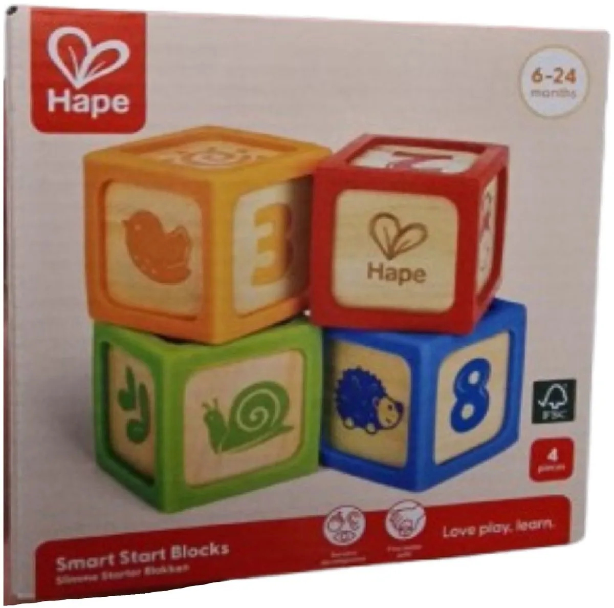 Hape Smart Start Blocks 4 Houten Blokken