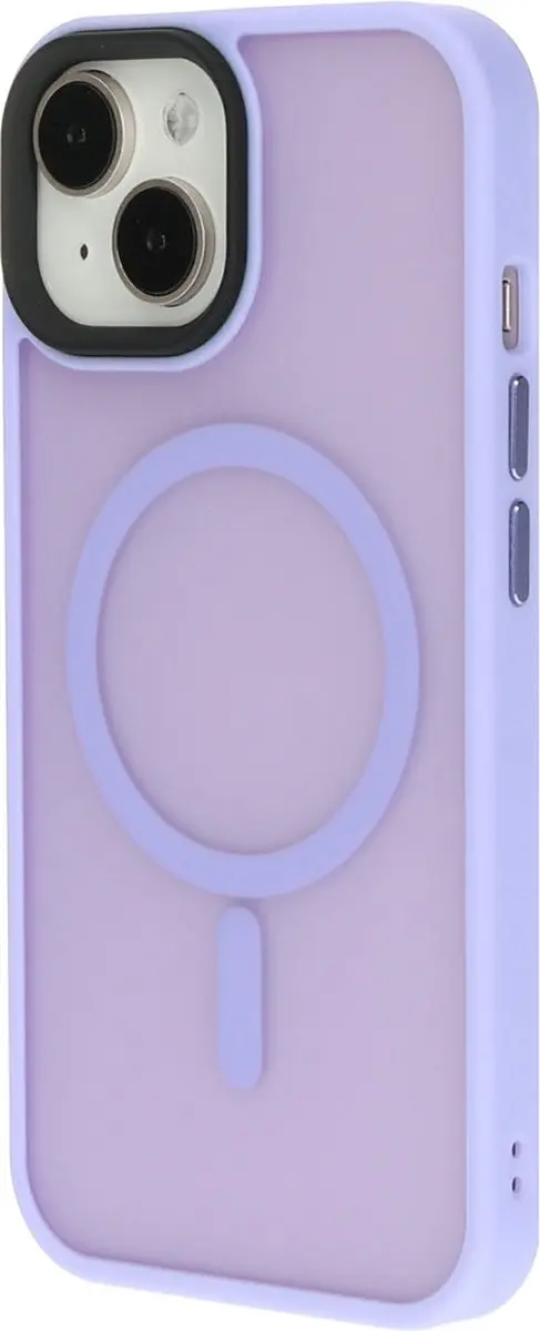 Mobiparts MP-124408 Hoesje iPhone 15 - Hardcover MagSafe - Roze Paars