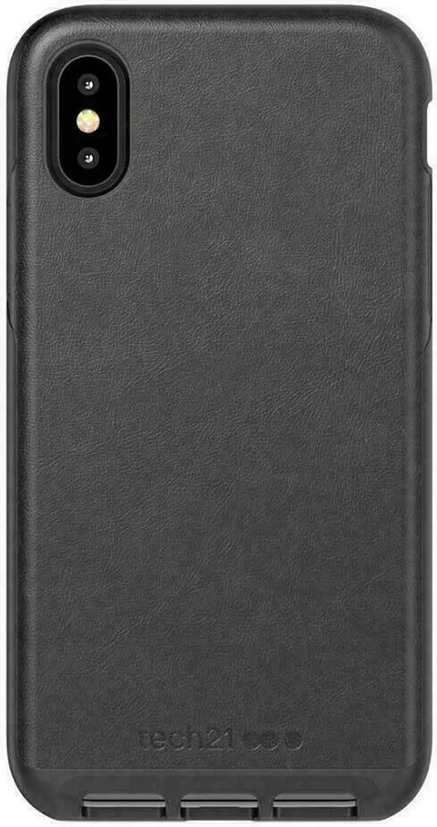 Tech21 Evo Luxe T21-6176 Backcover - iPhone X/Xs - Zwart leer