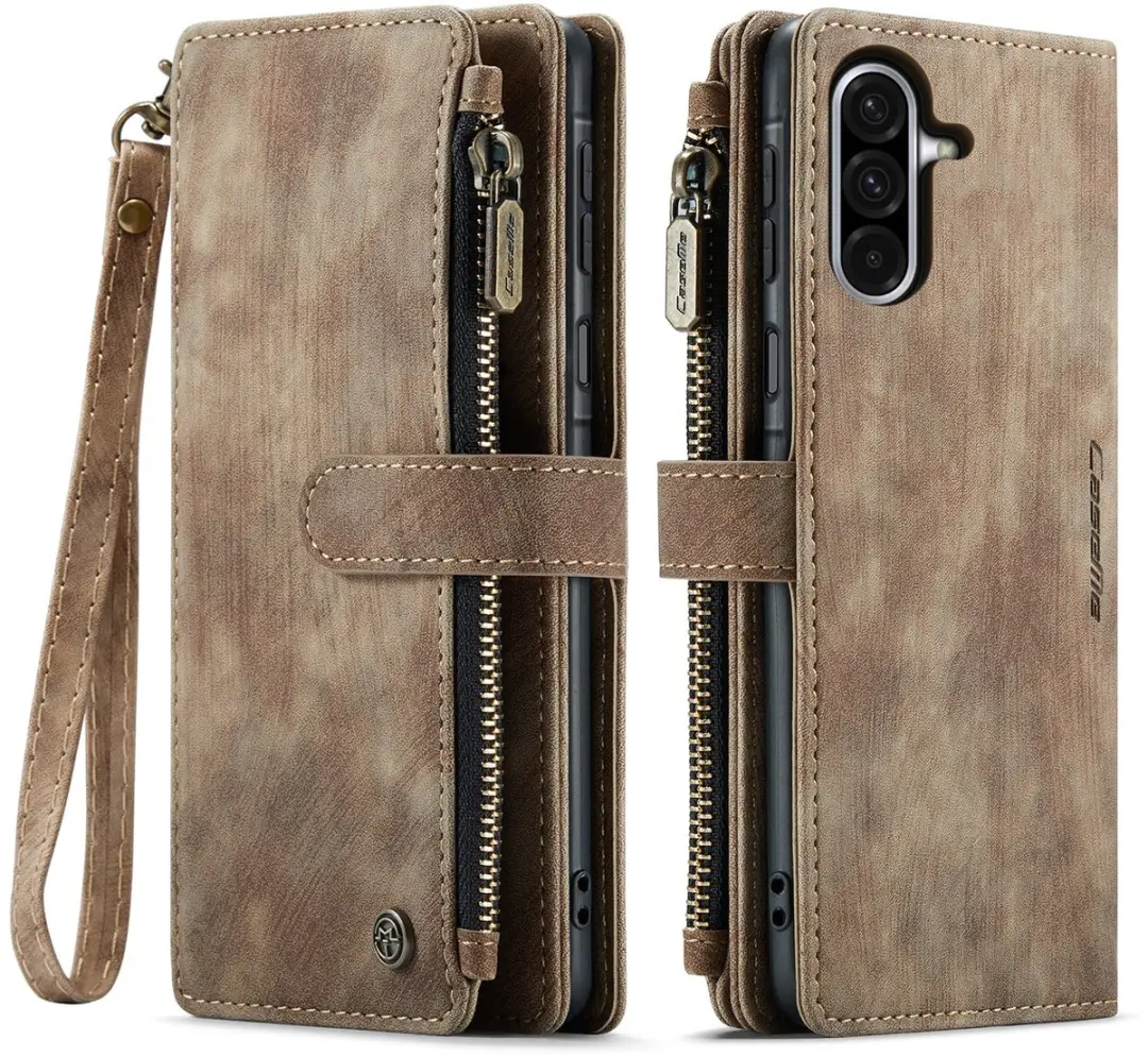 Caseme C30 Book Case Hoesje Samsung Galaxy A57 - 10 Pasjes - Bruin