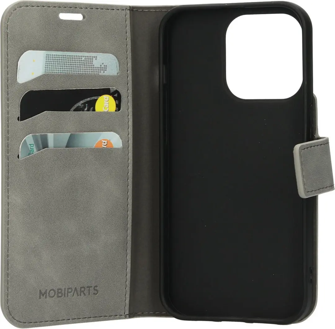 Mobiparts MP-122617 Hoesje iPhone 14 Pro - Grijs Eco Leer - afbeelding 6 van 6