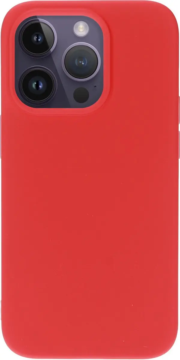 Mobiparts Hoesje iPhone 14 Pro Siliconen Rood - MP-123205