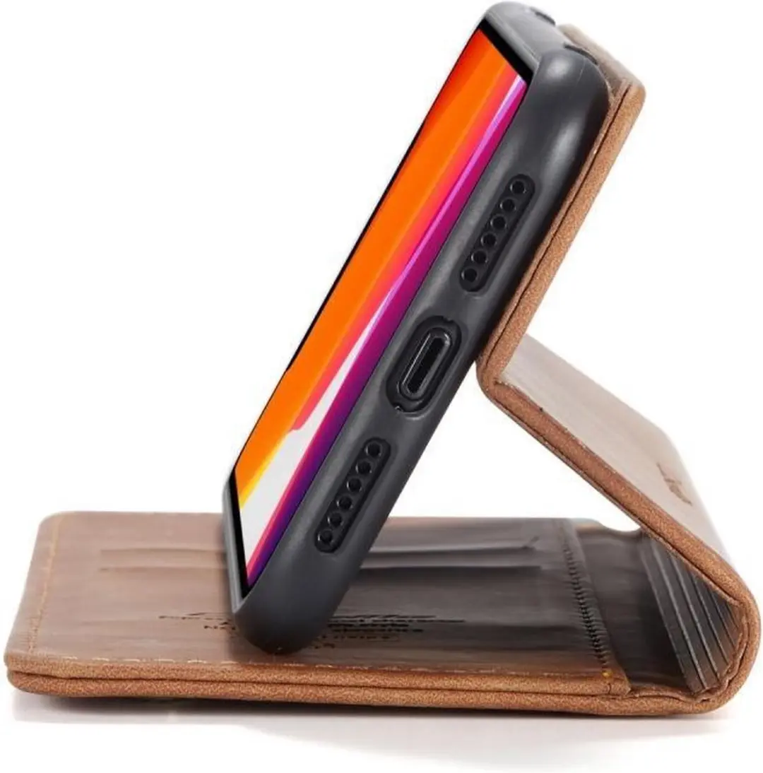 Caseme Book Case iPhone 11 Hoesje - Bruin