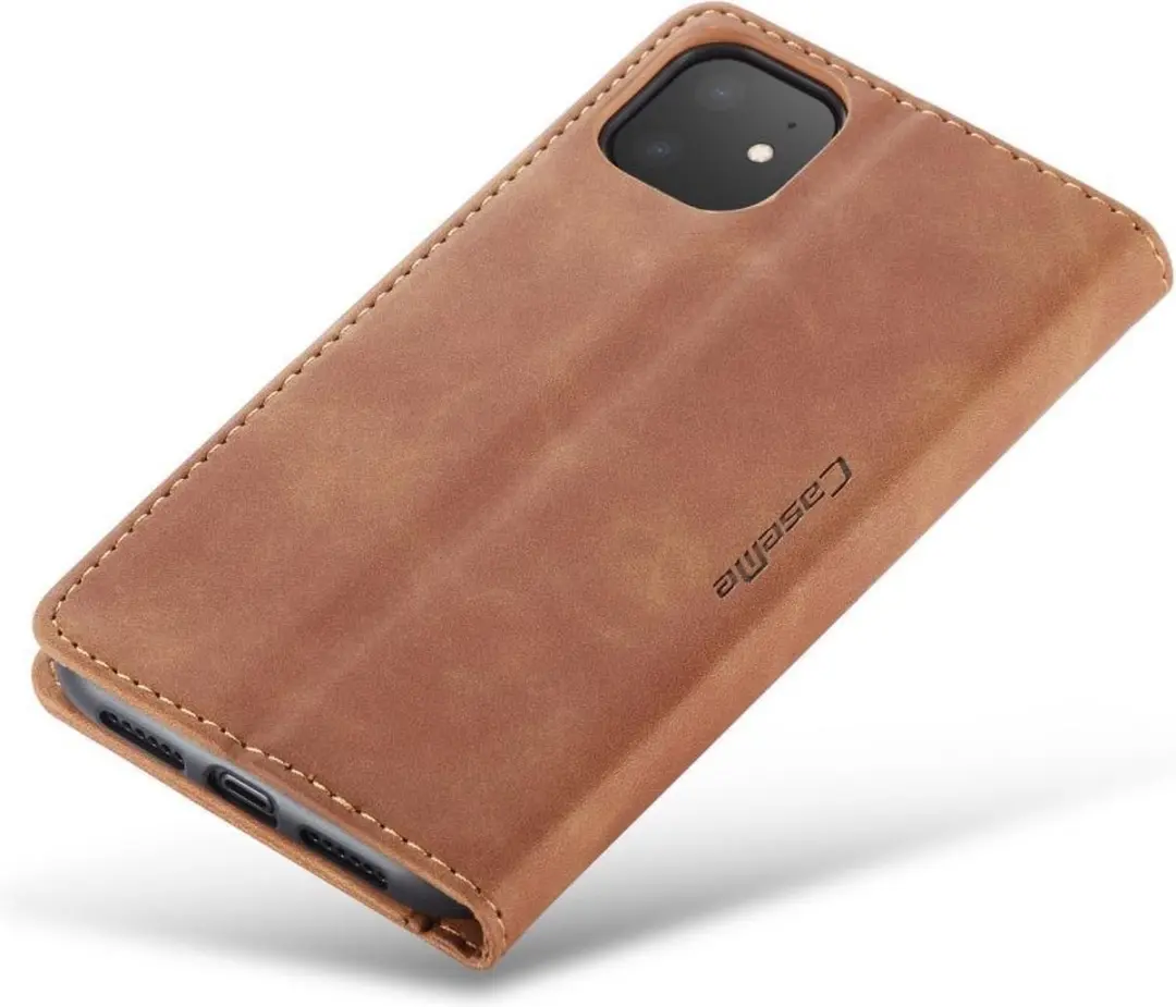 Caseme Book Case iPhone 11 Hoesje - Bruin - afbeelding 6 van 6