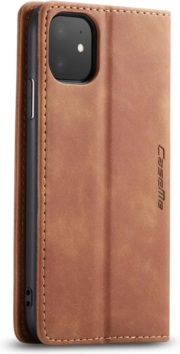 Caseme Book Case iPhone 11 Hoesje - Bruin