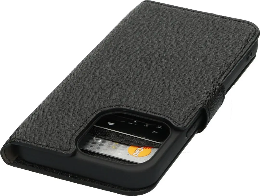Mobiparts MP-118645 Hoesje iPhone 13 Pro - Portemonnee - 3 Opbergvakken - Zwart - afbeelding 6 van 6