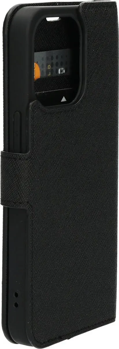 Mobiparts MP-118645 Hoesje iPhone 13 Pro - Portemonnee - 3 Opbergvakken - Zwart