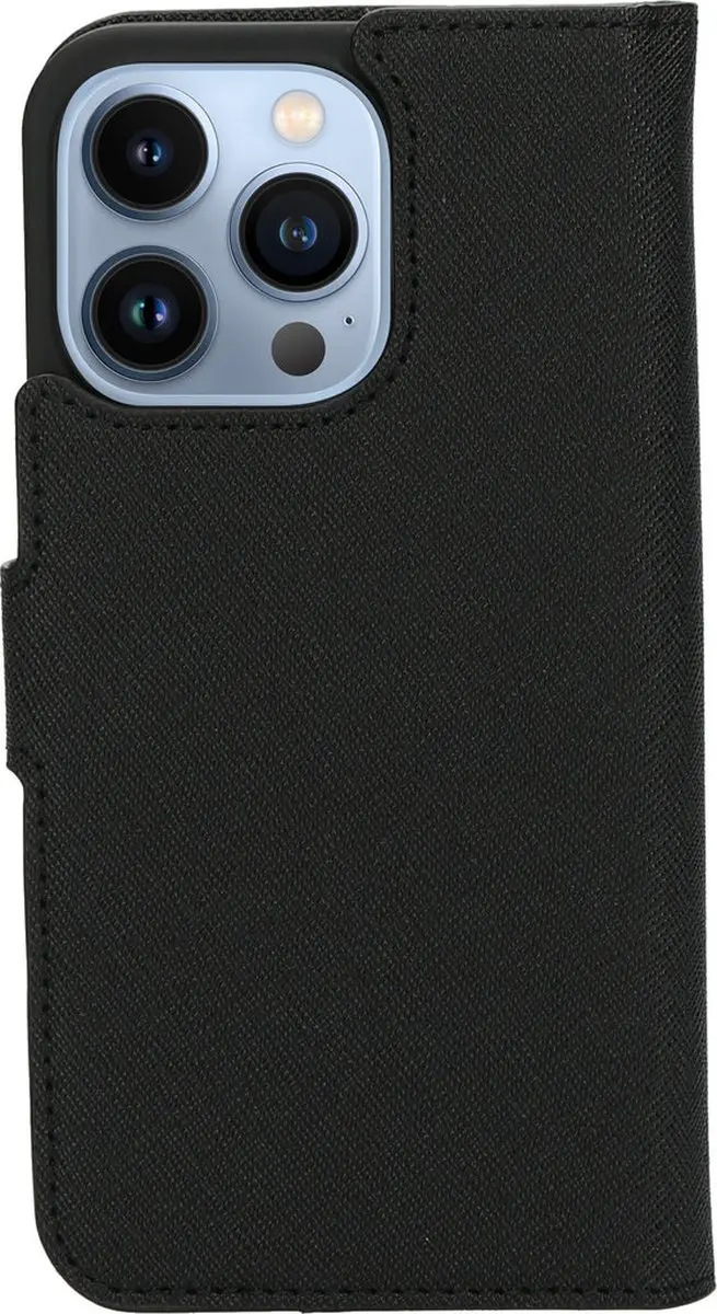 Mobiparts MP-118645 Hoesje iPhone 13 Pro - Portemonnee - 3 Opbergvakken - Zwart